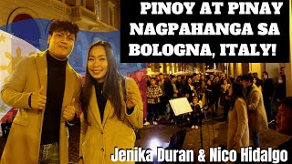 PART 1 First Time Busking In Bologna Italy  Jenika Duran amp Nico Hidalgo [upl. by Willamina709]