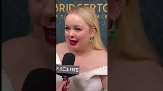 nicolacoughlan sulle Peneloise nella 2 stagione di Bridgerton alla NY Premiere bridgertonnetflix [upl. by Merlina]