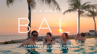 Bali 2024  Karma Beach Club Mount Batur Cafe del Mar Beach Club [upl. by Hsekar322]