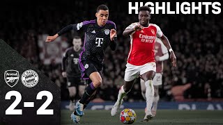 Stunning back and forth ends in draw  Arsenal FC vs FC Bayern 22  UCL Highlights [upl. by Anonyw]