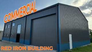 50x80 PreEngineered Commercial Metal Building in Texas  Office Shell Tour  WolfSteel Buildings [upl. by Georgy197]