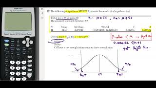 Pvalue vs Alfa value MINITAB output [upl. by Aicilanna]