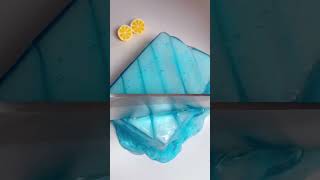 Cutting blue melamine sponge jelly slime asmr slime [upl. by Nnave]