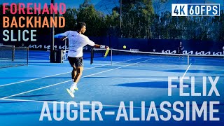 Felix AugerAliassime Intense Practice 4K 60fps [upl. by Nalrah]