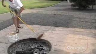 Restoring color to a stamped concrete patio [upl. by Marcel546]