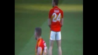 Aidan Walsh scores a point for Castlebar Mitchels  AllIreland Club Final 2016 [upl. by Astri]