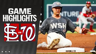 Cardinals vs Nationals Highlights 7524  MLB Highlights [upl. by Kowtko459]