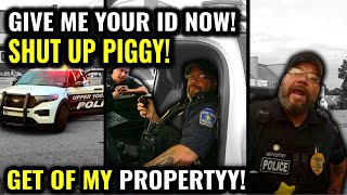 Dumb Cops Owned BAD ID Refusal amp I Dont Answer Questions Tyrant Cops Intimidation Tactics Fail [upl. by Suciram]