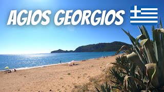 Agios Georgios beach walk  Corfu  2021 [upl. by Esinel]