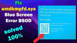 HOW TO Fix amdkmpfdsys BSOD Blue Screen Error in Windows 10 or 11 [upl. by Learsiy167]