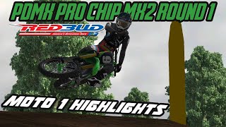 PDMX Pro Chip MX2 RD 1  RedBud  Moto 1 Highlights  MX Bikes [upl. by Vano56]