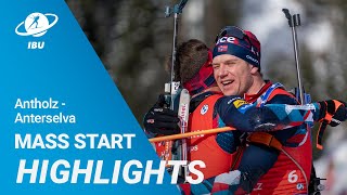 World Cup 2324 AntholzAnterselva Men Mass Start Highlights [upl. by Dituri]