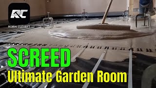 Screed for a perfect finsh at the Ultimate garden room [upl. by Jennica]