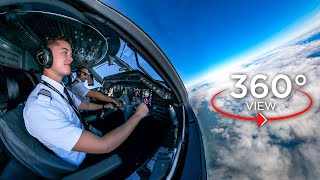 360° Airline Cockpit View FULL Flight  Dallas  Miami  American Eagle E145 [upl. by Allicsirp]