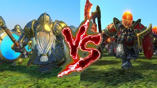 Ironbreakers VS Infernal Ironsworn Total War Warhammer 3 [upl. by Ydnec526]