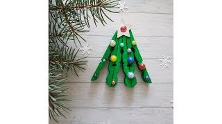 Clothespin Christmas Tree 🎄 [upl. by Ynot]