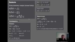 Funkcje  Dziedzina i miejsce zerowe funkcji [upl. by Crescentia]