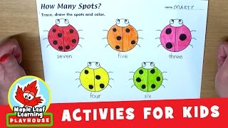 Ladybugs Counting Activity for Kids  Maple Leaf Learning Playhouse [upl. by Oznol]