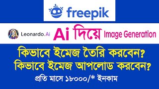 Ai দিয়ে Images জেনারেশন করবেন কিভাবে। Freepik Contributor Earning [upl. by Assilram]