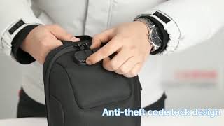 OZUKO Chest Bag USB External Charging Antitheft Crossbody Bag [upl. by Adnohser]