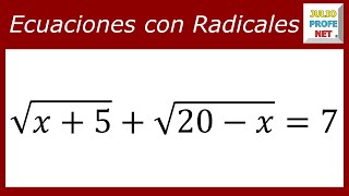 ECUACIONES CON RADICALES  Ejercicio 6 [upl. by Ydissahc393]