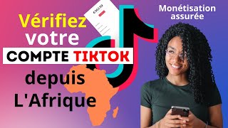 Comment vérifier son identité sur TikTok en Afrique [upl. by Tillford274]