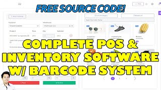 Complete POS Management and Inventory Software with Barcode System  Free Source Code Download [upl. by Sandler]