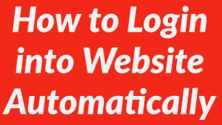 How to Login into Website Automatically Using VBA [upl. by Sac954]