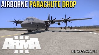 ARMA 3 PC  C130J Airborne Parachute Drop  AI Tutorial Full Mission [upl. by Osrock]