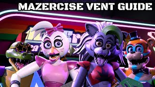 Mazercise Vent Guide  UPDATED EASY LATEST 2023  2022 Five Nights At Freddys Security Breach [upl. by Yvel14]