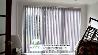 Vertical Blinds  wwwleadinginteriorscom Tring Aylesbury Milton Keynes Shefford Stanmore Edgware [upl. by Akenit]