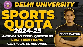 DU Sports Quota 202425  Delhi University Sports Quota Admission Process  DP KABADDI [upl. by Lime197]