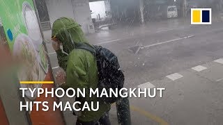 Typhoon Mangkhut hits Macau hard [upl. by Htebasile]