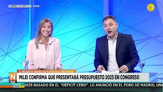 Milei confirma que presentará el presupuesto del 2025 en Congreso │N800│ 060924 [upl. by Iviv]