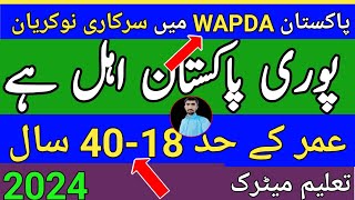 WAPDA New Jobs 2024  WAPDA PAK Jobs 2024  Apply Wapda Jobs in Pakistan 2024 [upl. by Quintie]