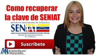 Cómo recuperar clave del SENIAT por olvido [upl. by Enilrem]