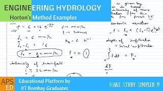 Hortons Infiltration Equation Examples  Engineering Hydrology [upl. by Elleuqar]