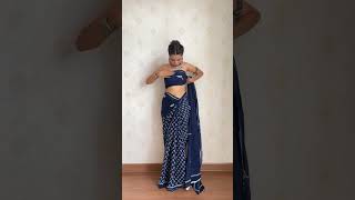 Blouseless drape draping sareedrapping viral shortslove youtubeshorts shorts youtube harsha [upl. by Suriaj]