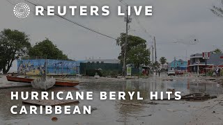 LIVE View of Barbados as Hurricane Beryl hits Caribbean [upl. by Dewayne448]