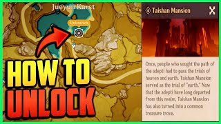 How To Unlock Taishan Mansion Domain Full Complete Updated Guide in Liuye Genshin Impact【Speedrun】 [upl. by Ennairda]