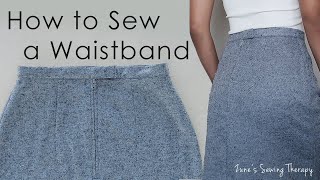 How to Sew a Waistband [upl. by Eimorej]