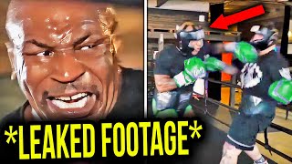 NEW MIKE TYSON SPARRING FOOTAGE FOR JAKE PAUL NETFLIX BOXING MATCH TYSON VS PAUL [upl. by Elleirbag]