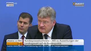 Pressekonferenz der AfD zu den Ergebnissen der Landtagswahl in Niedersachsen am 16102017 [upl. by Nnaeiram830]