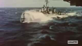 Refueling operation in heavy seas  1962 [upl. by Yemiaj]