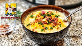 Loaded Baked Potato Soup  Crock Pot Recipes [upl. by Aleahpar]