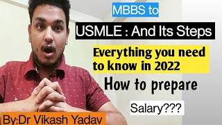 USMLE  And Its Steps Everything you need to know in 2022How to PrepareSalary usmle [upl. by Routh]