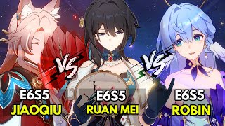 Honkai Star Rail Best support for full E6S5 DOT team Jiaoqiu vs Ruan Mei vs Robin [upl. by Idnor]