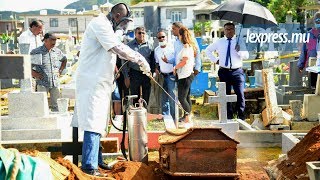 Exhumation du corps de Dilan Eléonore policiers et proches sur place [upl. by Fitton]