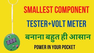 Smallest DIY Components Tester Circuit Diagram With Volt Tester  Continuity Tester [upl. by Drageruaeb]