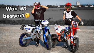 Ktm exc 125 vs Beta rr 125  Supermoto vs Enduro [upl. by Rexfourd]